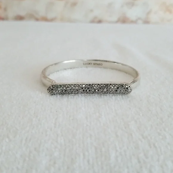 New Lucky Brand Bar Pave Cuff Bracelet