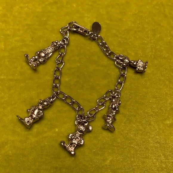 Disney Silver Character Charm Bracelet - Women Jewelry