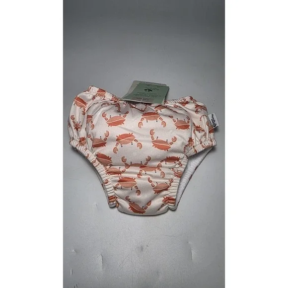 Green Sprouts‎ Eco Pull Up Reusable Crab Swim Diaper 6 Months 14-18lbs UPF