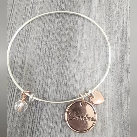 Rose‎ Gold and Silver Tones Grandma Charm Bracelet