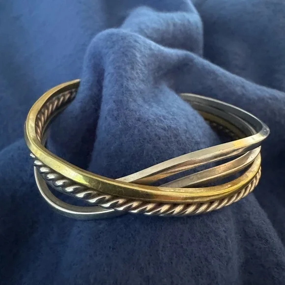 Elegant Handcrafted Twisted Cuff Bracelet