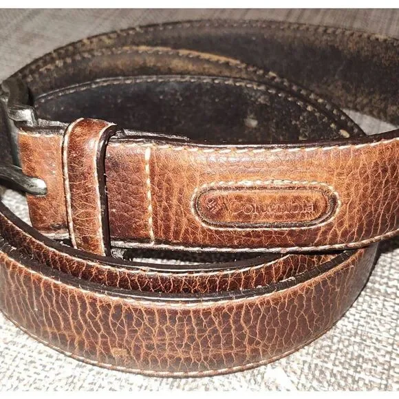 Columbia Brown genuine leather belt 12CO0289 Size 42 great quality