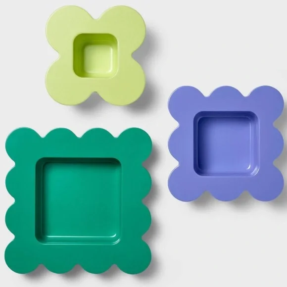 3pc Flower Stacking Snack Tray Set - Tabitha Brown for Target