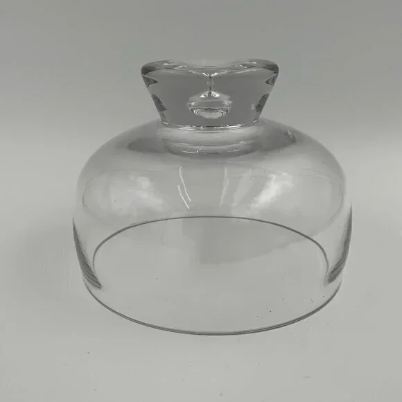 Lg Round Glass Cake Cloche Dome Vacuum Bell Jar 7.25