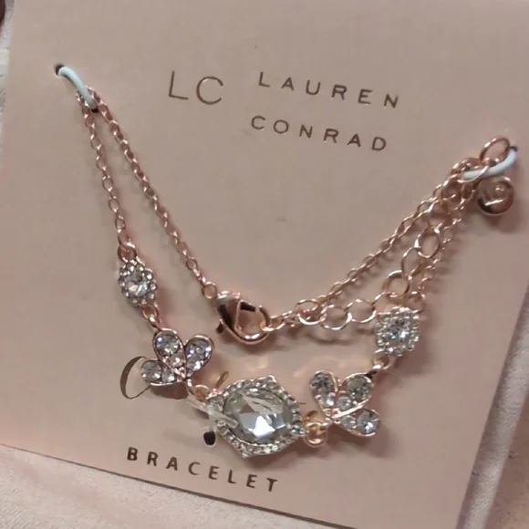 LC Lauren Conrad Rose Gold Charm Bracelet