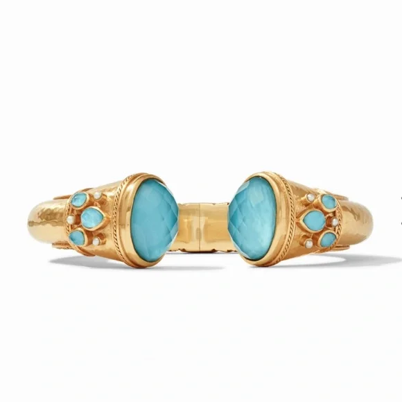 Julie Vos Cannes Cuff Bahama Blue in size small