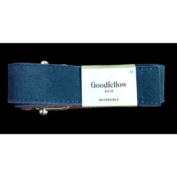 Goodfellow &‎ Co Men's Reversible Belt Blue Maroon Size Medium NWT