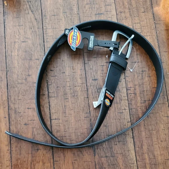 🆕 DICKIES MEN'S REAL GENUINE LEATHER BELT SIZE42-44 XL