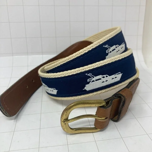 Vintage 90s NWOT 49 belt boat yacht solid brass buckle Zep Pro made in the usa