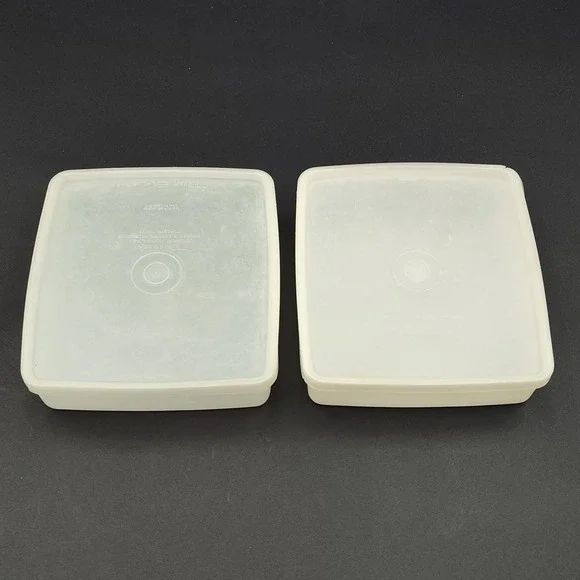 Set-2 TUPPERWARE Square Sandwich Keepers‎ 671-4 Parts Vintage SEE BB24.2GA1287.8