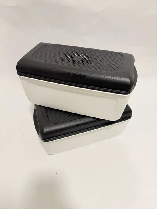 Tupperware BreadSmart Bread Keepers Junior Black & White 2