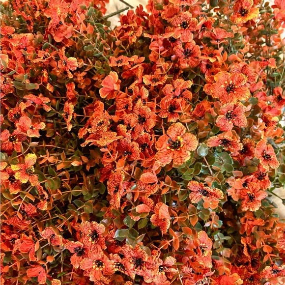 40 Stems - Orange Decorative Faux Flowers