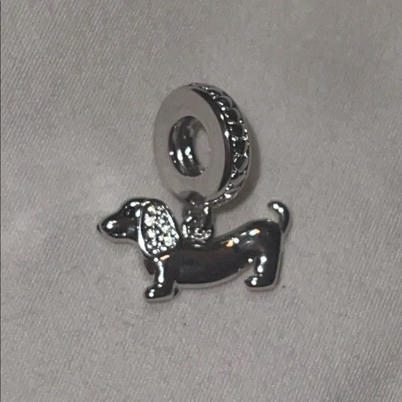 Silver Dachshund Charm Pendant