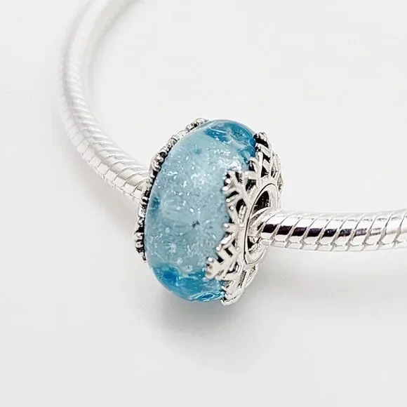 Pandora Winter Snowflake Murano Charm