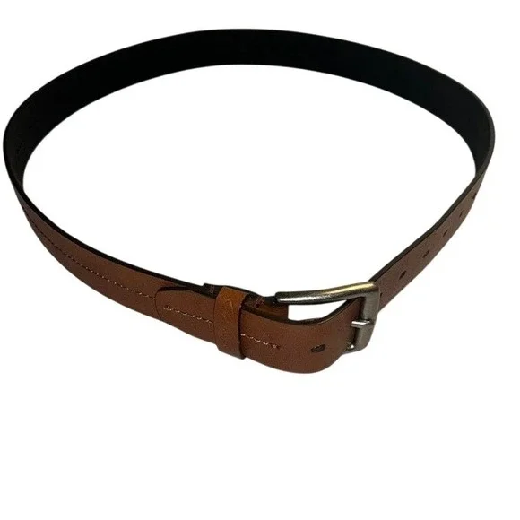 Columbia Mens Brown Synthetic Leather Belt Size 38-40 Casual Outdoor Stitched