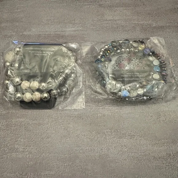 Paparazzi Set of 2 and Beaded‎ Bracelets NWT