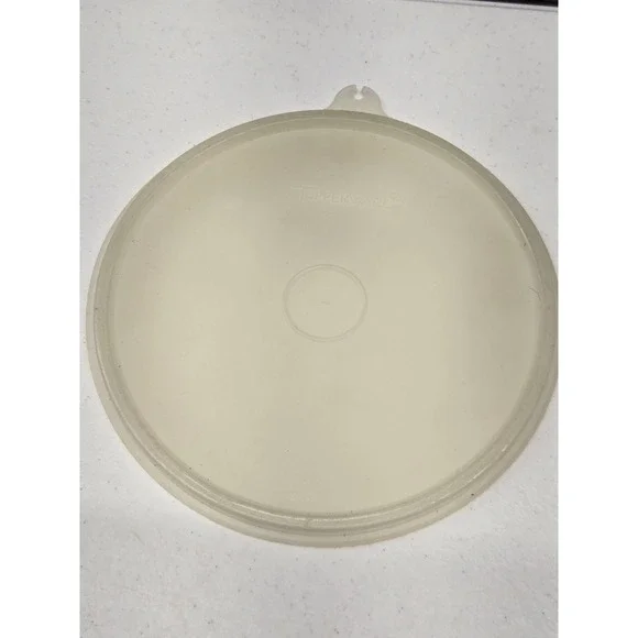 Tupperware Replacement Lid 227-24 Sheer White Frosted Round Seal 6.5 in Vintage