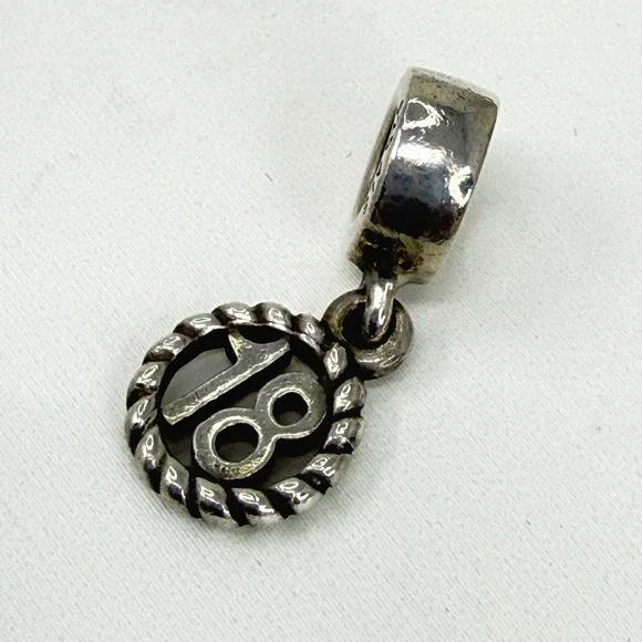 Pandora 18th‎ Birthday Celebration Dangle Charm Sterling Silver 925 ALE 790495