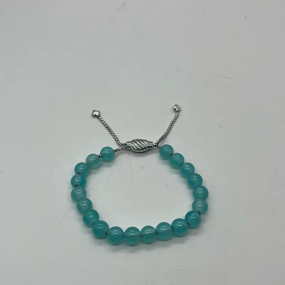 David Yurman woman’s aqua Caledonia spiritual bead bracelet 8mm