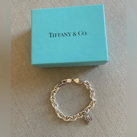 Tiffany & Co. Sterling Silver 7.5 Bracelet with charm