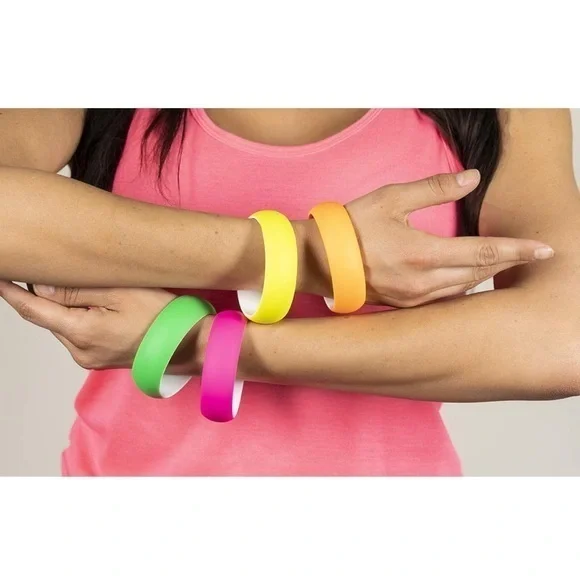 4 Pack 1980s Style Costume Bracelets 1