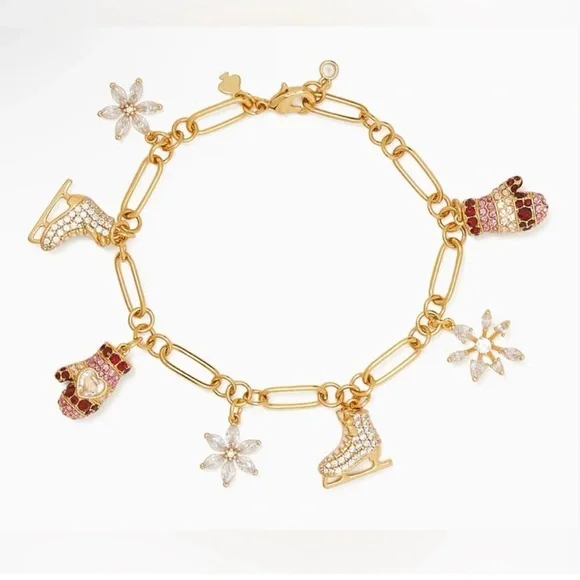 KATE SPADE‎ Snowflake Charm Bracelet NWT