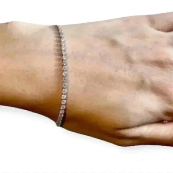 NWT Cz by Kenneth Jay Lane silver rhinestone bracelet Saks fifth avenue