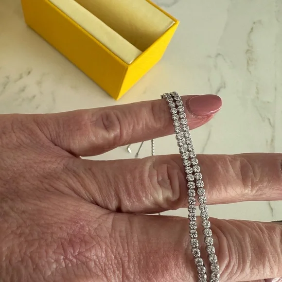 Elegant Silver Crystal Bracelet