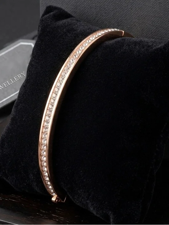 Kate Spade Ring IT Up Pave Hinged Bangle O0RU2241 Rose Gold $79 1591