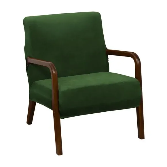 Green Spandex Mid Century Chair Cover Stretch Accent Chair Slipcover
