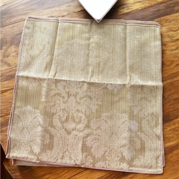 Elegant Gold Damask Napkins Set of Four