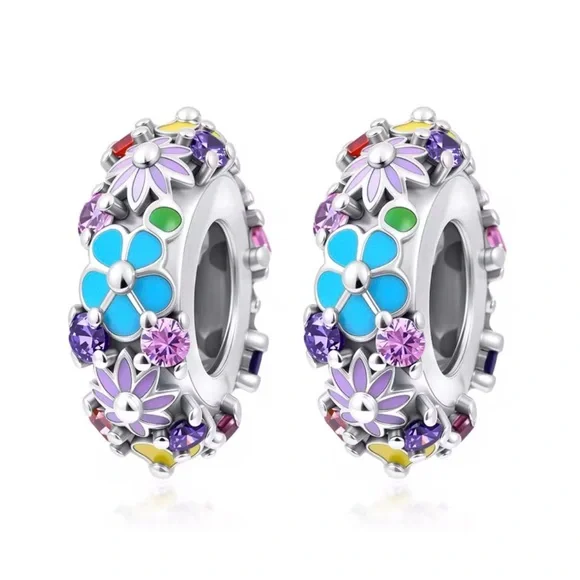 PAIR** Flower Arrangement Spacer Charms
