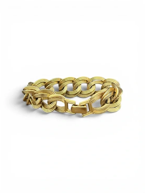 Monet Gold Twisted Link Bracelet