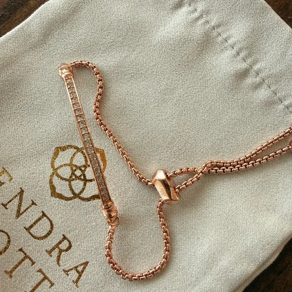 Kendra Scott Rose Gold Adjustable Chain Bracelet