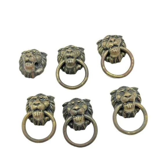 Lion Head‎ Furniture Knobs - Brass