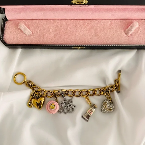 Juicy Couture Vintage Gold Bracelet with charms