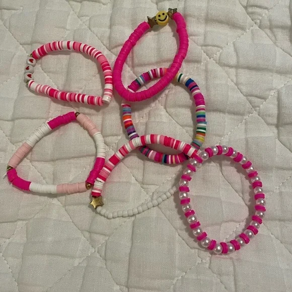 Pink Friendship Bracelet Set