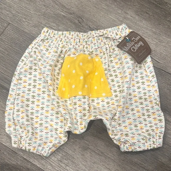 Matilda Jane Kids Diaper Cover with Yellow Polka Dot Patch NWT NEW