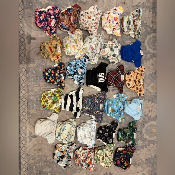 Smart bottoms Cloth Diaper Bundle 29 AIO + Wet Bags + 4 Pull On Diapers
