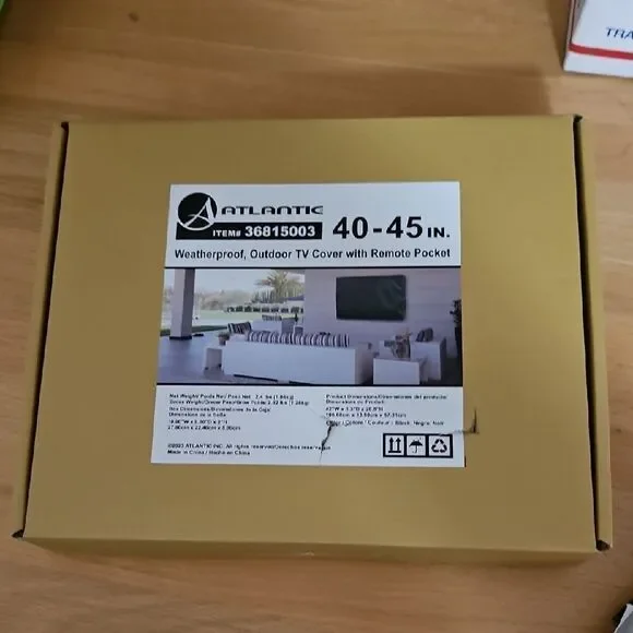 Weatherproof Outdoor TV Cover - Black