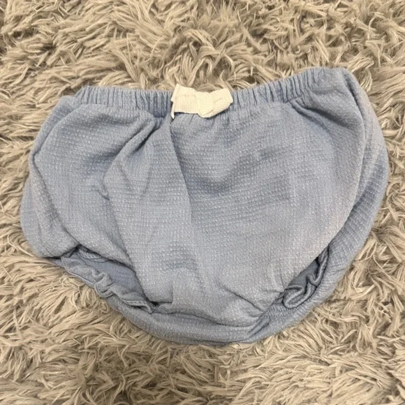 Nicole Miller Light Blue Diaper Cover with White Bow