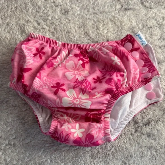 iplay EUC 18 mo Pink Floral Kids Swim Diaper