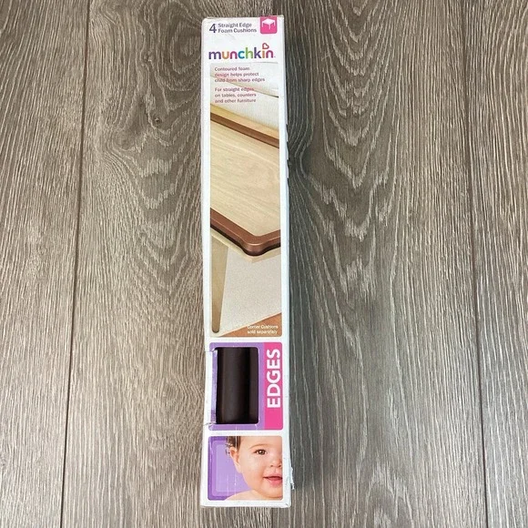 Munchkin Brown Straight Foam Edge Cushions Corner‎ Baby Protection Safety