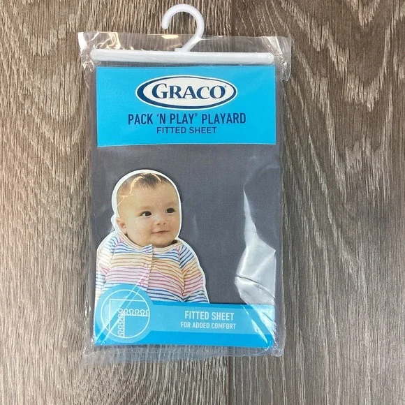 Graco Pack N Play Playard Fitted‎ Sheet Brown Stone Grey 39
