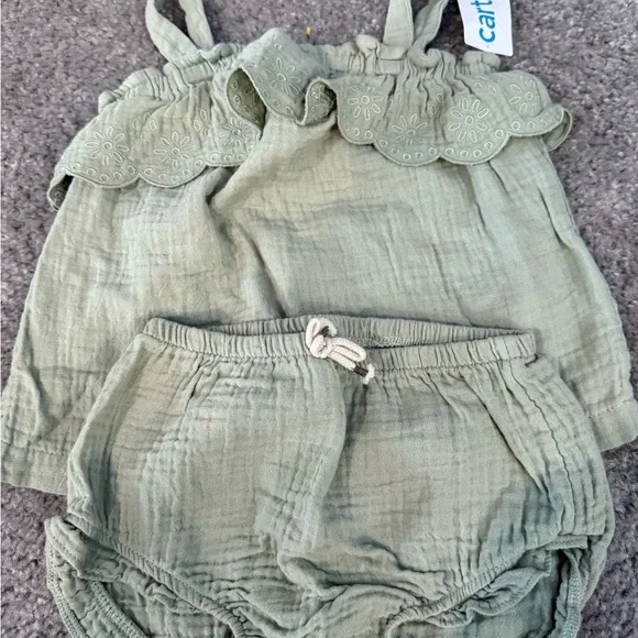 Carter's Olive Green Diaper Cover Set