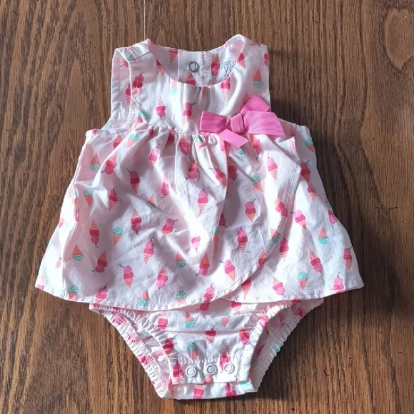 Carter's Pink Ice Cream Print Diaper Cover Set
