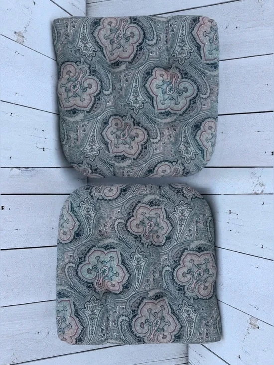 VINTAGE Set of 2 Storehouse Paisley Chair Cushions