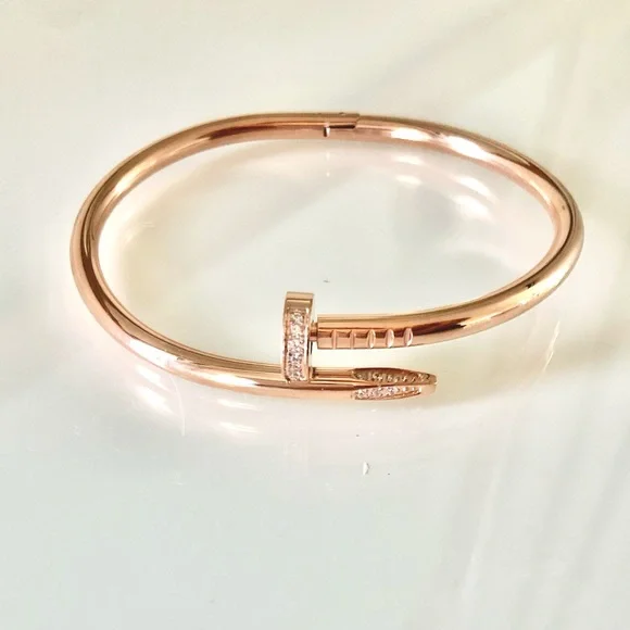 Rose Gold NAIL with Zirconias Bracelet Classic Model