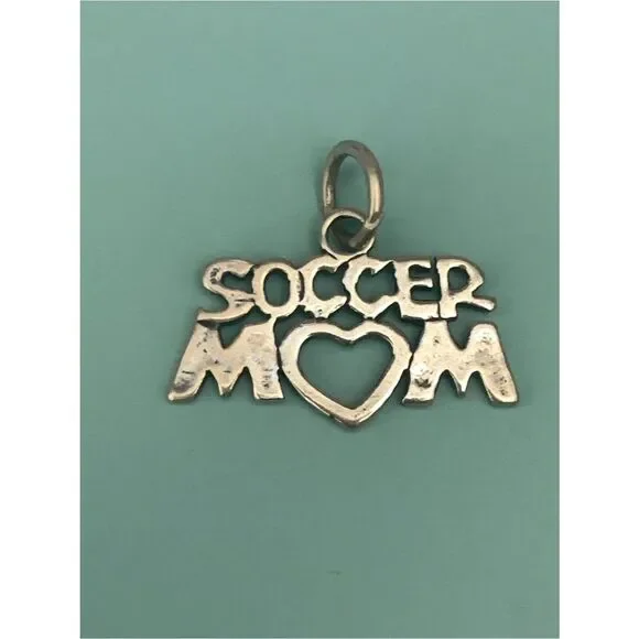 .925 Soccer Mom Sterling Silver Jewelry Charm