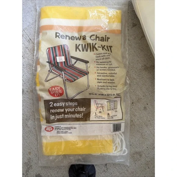 Vintage Renew a Chair Kwik-Kit Patio/Lawn Chair  Cover